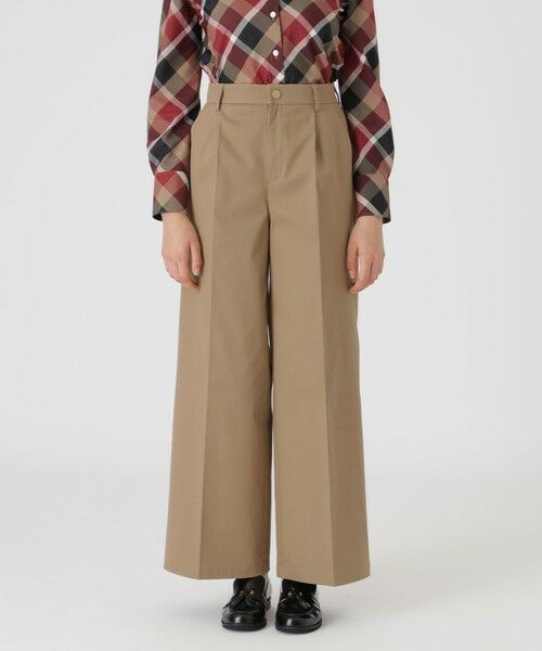 BLUE LABEL / BLACK LABEL CRESTBRIDGE / ブルーレーベル / ブラックレーベル・クレストブリッジ その他パンツ | ハイウエストワイドパンツ(ベージュ1)
