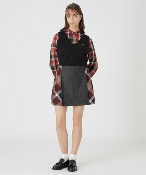BLUE LABEL / BLACK LABEL CRESTBRIDGE / ブルーレーベル / ブラックレーベル・クレストブリッジ  ミニ・ひざ丈スカート | サイドチェックミニスカート | 詳細1