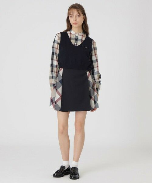 BLUE LABEL / BLACK LABEL CRESTBRIDGE / ブルーレーベル / ブラックレーベル・クレストブリッジ  ミニ・ひざ丈スカート | サイドチェックミニスカート | 詳細8