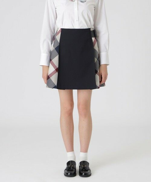BLUE LABEL / BLACK LABEL CRESTBRIDGE/ブルーレーベル / ブラックレーベル・クレストブリッジ サイドチェックミニスカート ネイビー3 38 BLUE LABEL / BLACK LABEL CRESTBRIDGE/ブルーレーベル / ブラックレーベル・クレストブリッジ サイドチェックミニスカート ネイビー3 38