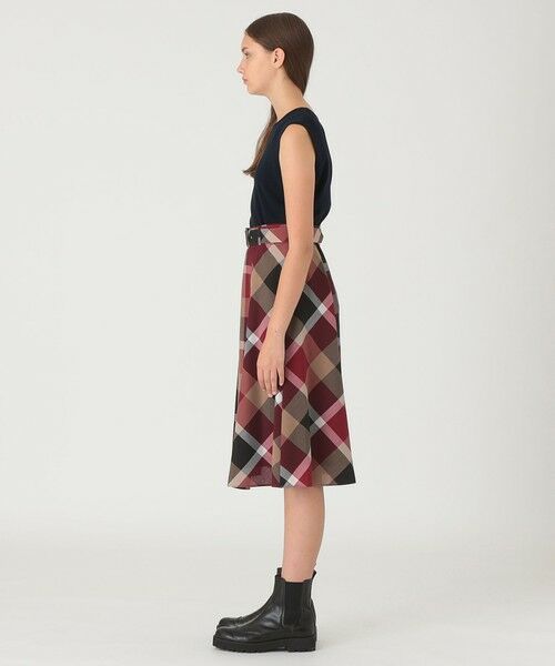 BLUE LABEL / BLACK LABEL CRESTBRIDGE / ブルーレーベル / ブラックレーベル・クレストブリッジ  ミニ・ひざ丈スカート | クレストブリッジチェックウールポリエステルフレアスカート | 詳細2