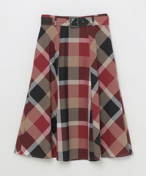 BLUE LABEL / BLACK LABEL CRESTBRIDGE / ブルーレーベル / ブラックレーベル・クレストブリッジ  ミニ・ひざ丈スカート | クレストブリッジチェックウールポリエステルフレアスカート | 詳細7