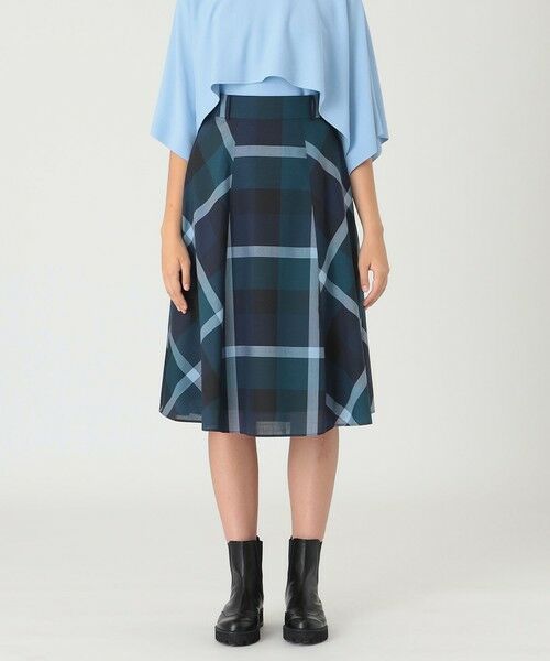 BLUE LABEL / BLACK LABEL CRESTBRIDGE / ブルーレーベル / ブラックレーベル・クレストブリッジ  ミニ・ひざ丈スカート | クレストブリッジチェックウールポリエステルフレアスカート | 詳細13
