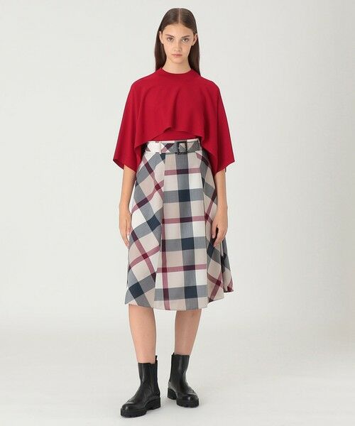 BLUE LABEL / BLACK LABEL CRESTBRIDGE / ブルーレーベル / ブラックレーベル・クレストブリッジ  ミニ・ひざ丈スカート | クレストブリッジチェックウールポリエステルフレアスカート | 詳細15