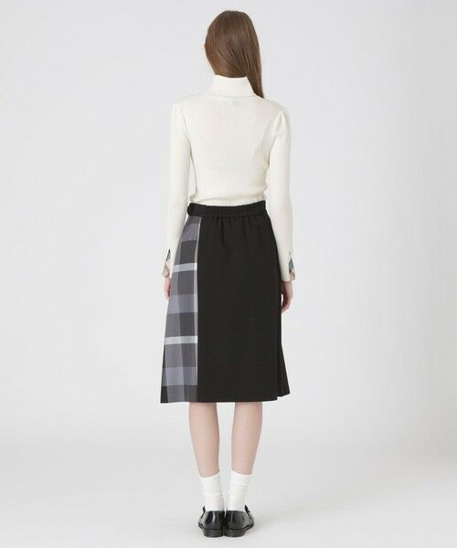 BLUE LABEL / BLACK LABEL CRESTBRIDGE / ブルーレーベル / ブラックレーベル・クレストブリッジ  ミニ・ひざ丈スカート | ウールライクツイルパーシャルチェックスカート | 詳細3