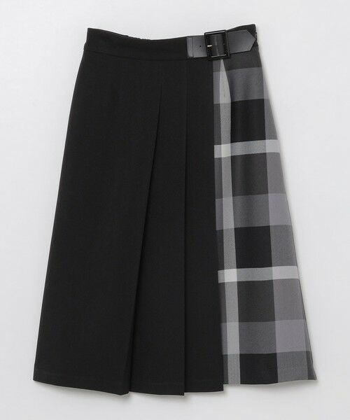 BLUE LABEL / BLACK LABEL CRESTBRIDGE / ブルーレーベル / ブラックレーベル・クレストブリッジ  ミニ・ひざ丈スカート | ウールライクツイルパーシャルチェックスカート | 詳細7