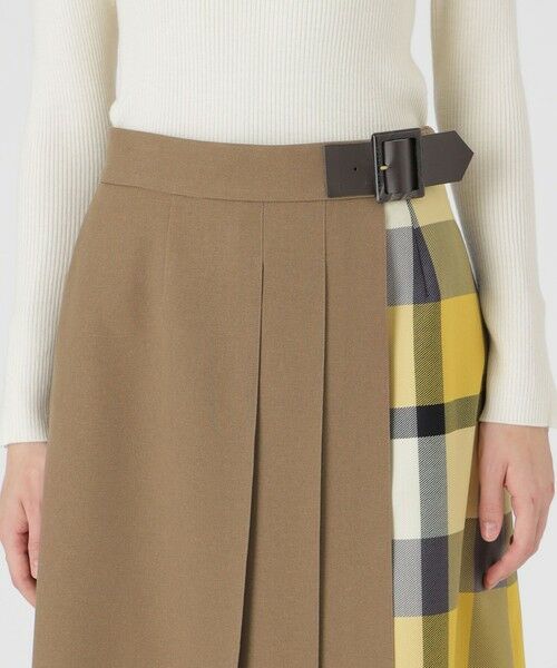 BLUE LABEL / BLACK LABEL CRESTBRIDGE / ブルーレーベル / ブラックレーベル・クレストブリッジ  ミニ・ひざ丈スカート | ウールライクツイルパーシャルチェックスカート | 詳細11