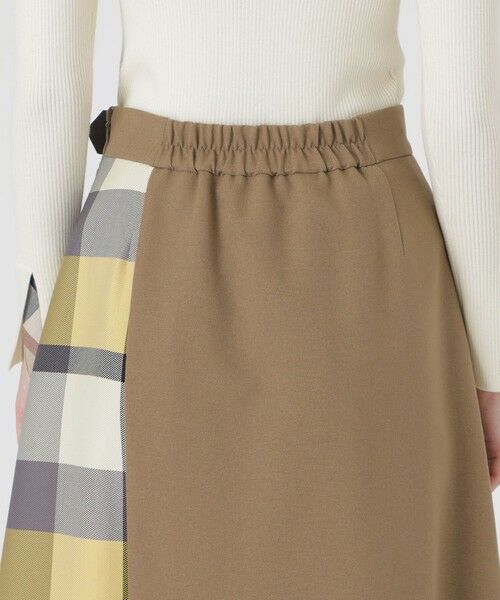 BLUE LABEL / BLACK LABEL CRESTBRIDGE / ブルーレーベル / ブラックレーベル・クレストブリッジ  ミニ・ひざ丈スカート | ウールライクツイルパーシャルチェックスカート | 詳細12