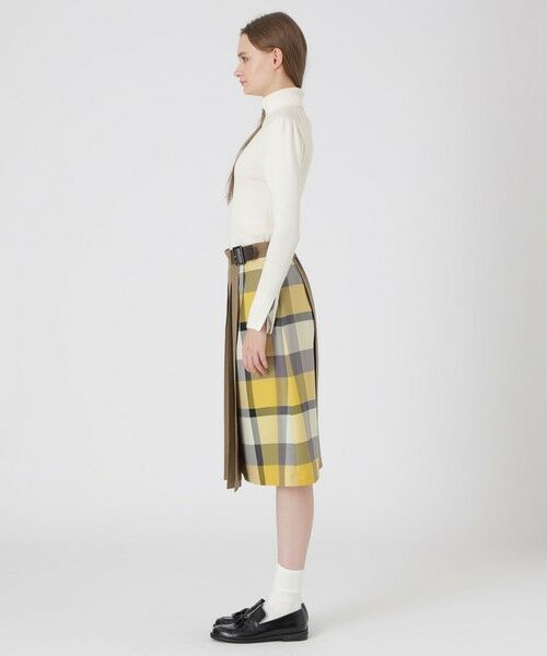 BLUE LABEL / BLACK LABEL CRESTBRIDGE / ブルーレーベル / ブラックレーベル・クレストブリッジ  ミニ・ひざ丈スカート | ウールライクツイルパーシャルチェックスカート | 詳細9