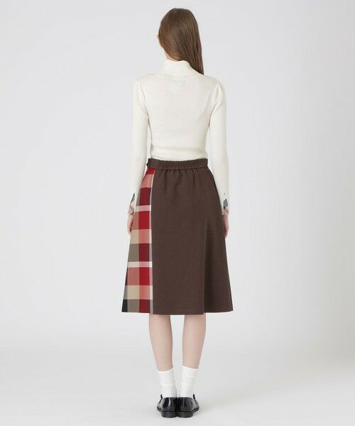 BLUE LABEL / BLACK LABEL CRESTBRIDGE / ブルーレーベル / ブラックレーベル・クレストブリッジ  ミニ・ひざ丈スカート | ウールライクツイルパーシャルチェックスカート | 詳細17