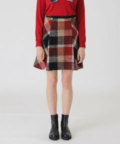 BLUE LABEL / BLACK LABEL CRESTBRIDGE / ブルーレーベル / ブラックレーベル・クレストブリッジ  ミニ・ひざ丈スカート | 【10th ANNIVERSARY】クレストブリッジチェックロービングツィードフレアスカート