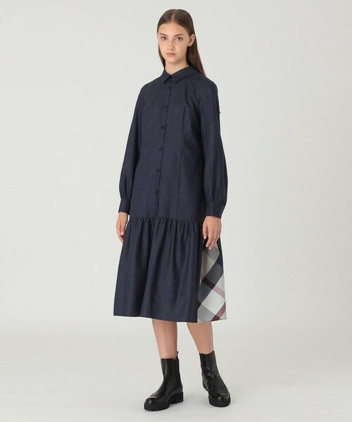 BLUE LABEL / BLACK LABEL CRESTBRIDGE / ブルーレーベル / ブラックレーベル・クレストブリッジ  ドレス | 【一部店舗限定】コットンライクナチュラルローンシャツドレス | 詳細7