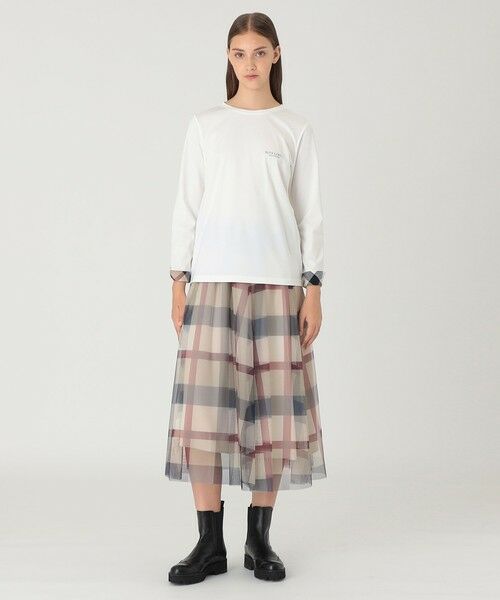 BLUE LABEL / BLACK LABEL CRESTBRIDGE / ブルーレーベル / ブラックレーベル・クレストブリッジ  カットソー | 【一部店舗限定】ピマコットンクルーネックロングTシャツ | 詳細1