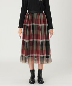 BLUE LABEL / BLACK LABEL CRESTBRIDGE / ブルーレーベル / ブラックレーベル・クレストブリッジ  ミニ・ひざ丈スカート | 【一部店舗限定】クレストブリッジチェックチュールスカート