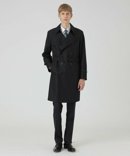 BLUE LABEL / BLACK LABEL CRESTBRIDGE / ブルーレーベル / ブラックレーベル・クレストブリッジ  その他アウター | マイクロピーチギャバジンダブルトレンチコート | 詳細1