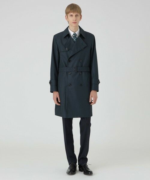 BLUE LABEL / BLACK LABEL CRESTBRIDGE / ブルーレーベル / ブラックレーベル・クレストブリッジ  その他アウター | マイクロピーチギャバジンダブルトレンチコート | 詳細11