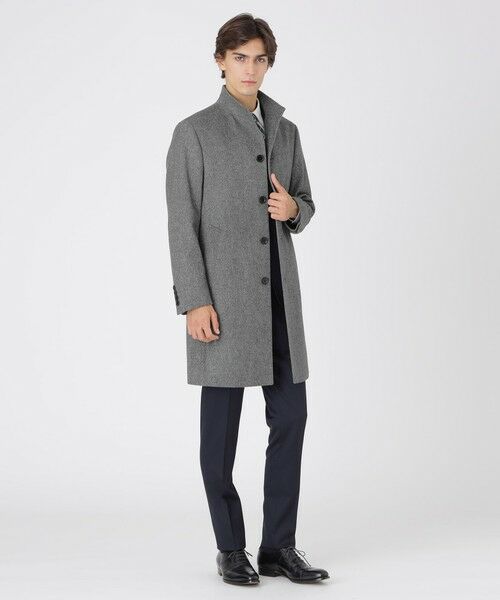 BLUE LABEL / BLACK LABEL CRESTBRIDGE/ブルーレーベル / ブラックレーベル・クレストブリッジ カルゼビーバースタンドカラーコート グレー3 S BLUE LABEL / BLACK LABEL CRESTBRIDGE/ブルーレーベル / ブラックレーベル・クレストブリッジ カルゼビーバースタンドカラーコート グレー3 S