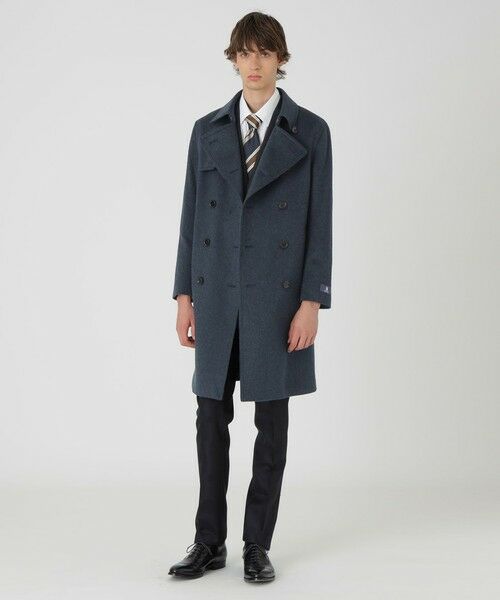 BLUE LABEL / BLACK LABEL CRESTBRIDGE/ブルーレーベル / ブラックレーベル・クレストブリッジ 【一部店舗限定】by CRAFTSMAN COLOMBOカシミヤビーバーダブルトレンチコート ブルー4 LL BLUE LABEL / BLACK LABEL CRESTBRIDGE/ブルーレーベル / ブラックレーベル・クレストブリッジ 【一部店舗限定】by CRAFTSMAN COLOMBOカシミヤビーバーダブルトレンチコート ブルー4 LL