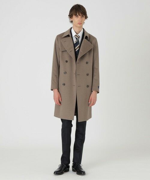 BLUE LABEL / BLACK LABEL CRESTBRIDGE / ブルーレーベル / ブラックレーベル・クレストブリッジ  その他アウター | 【一部店舗限定】by CRAFTSMAN COLOMBOカシミヤビーバーダブルトレンチコート（ベージュ7）