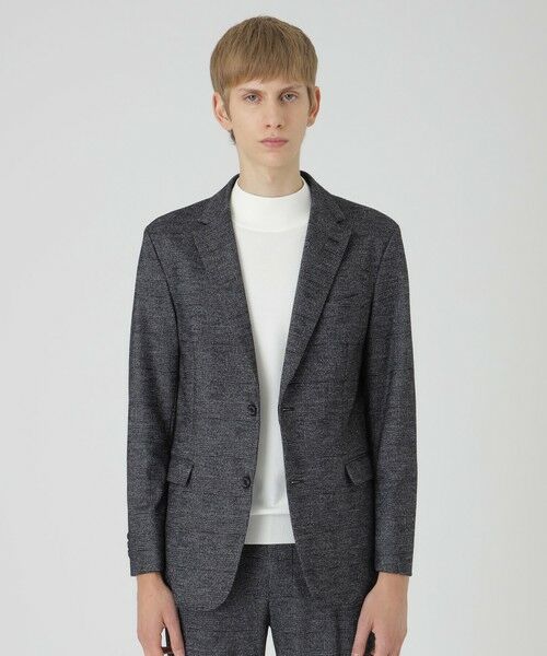 BLUE LABEL / BLACK LABEL CRESTBRIDGE / ブルーレーベル / ブラックレーベル・クレストブリッジ テーラードジャケット | グレンチェックウールジャージージャケット(グレー3)