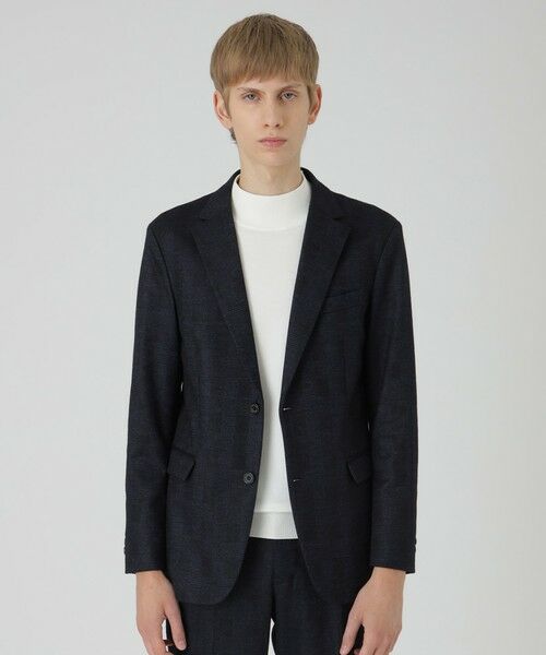 BLUE LABEL / BLACK LABEL CRESTBRIDGE/ブルーレーベル / ブラックレーベル・クレストブリッジ グレンチェックウールジャージージャケット ネイビー1 LL BLUE LABEL / BLACK LABEL CRESTBRIDGE/ブルーレーベル / ブラックレーベル・クレストブリッジ グレンチェックウールジャージージャケット ネイビー1 LL