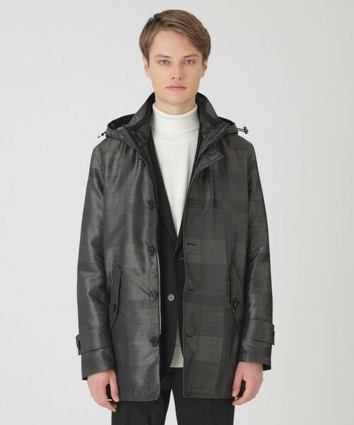 BLUE LABEL / BLACK LABEL CRESTBRIDGE/ブルーレーベル / ブラックレーベル・クレストブリッジ シャドーチェック10monthショートパーカー グレー3 M BLUE LABEL / BLACK LABEL CRESTBRIDGE/ブルーレーベル / ブラックレーベル・クレストブリッジ シャドーチェック10monthショートパーカー グレー3 M