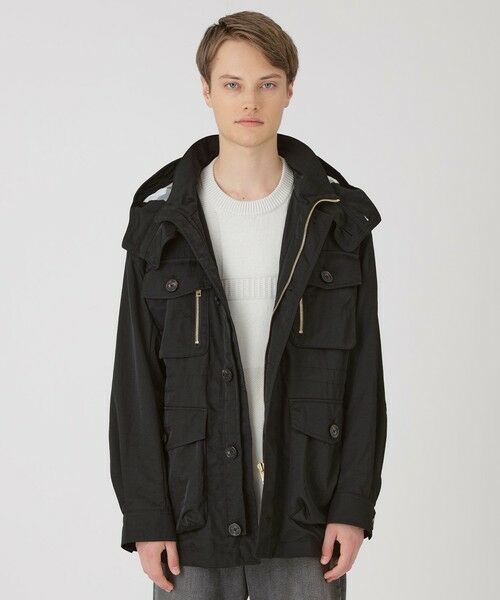 BLUE LABEL / BLACK LABEL CRESTBRIDGE/ブルーレーベル / ブラックレーベル・クレストブリッジ ヴァゼロナイロンフィールドジャケット ブラック L