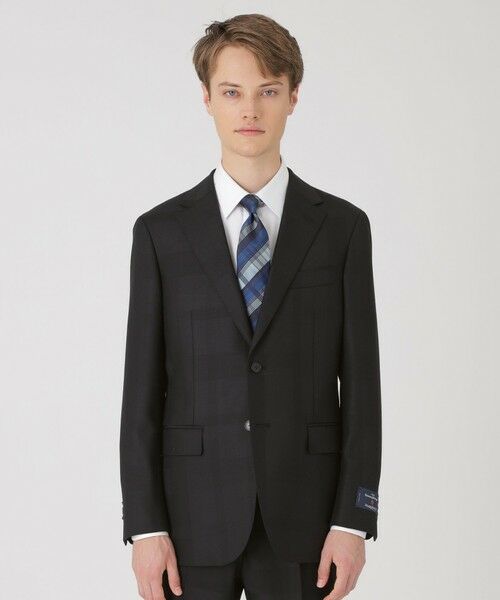 BLUE LABEL / BLACK LABEL CRESTBRIDGE / ブルーレーベル / ブラックレーベル・クレストブリッジ セットアップ | 【一部店舗限定】Zegna ISLAND FLEECE ブラックシャドークレストブリッジチェックスーツ(ブラック)