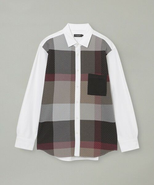 BLUE LABEL / BLACK LABEL CRESTBRIDGE / ブルーレーベル / ブラックレーベル・クレストブリッジ シャツ・ブラウス | パネルチェックニットドッキングシャツ | 詳細4