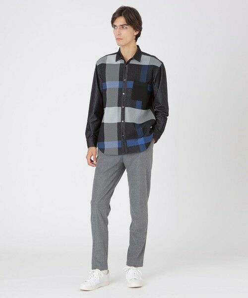 BLUE LABEL / BLACK LABEL CRESTBRIDGE / ブルーレーベル / ブラックレーベル・クレストブリッジ シャツ・ブラウス | パネルチェックニットドッキングシャツ | 詳細5