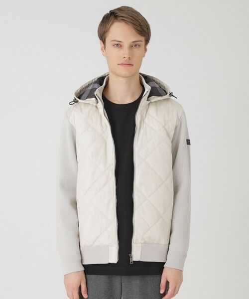 BLUE LABEL / BLACK LABEL CRESTBRIDGE/ブルーレーベル / ブラックレーベル・クレストブリッジ ファブリックコンビニットブルゾン オフホワイト2 LL