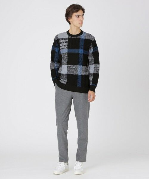 BLUE LABEL / BLACK LABEL CRESTBRIDGE / ブルーレーベル / ブラックレーベル・クレストブリッジ  ニット・セーター | テクスチャーミックスクレストブリッジチェックニット | 詳細1