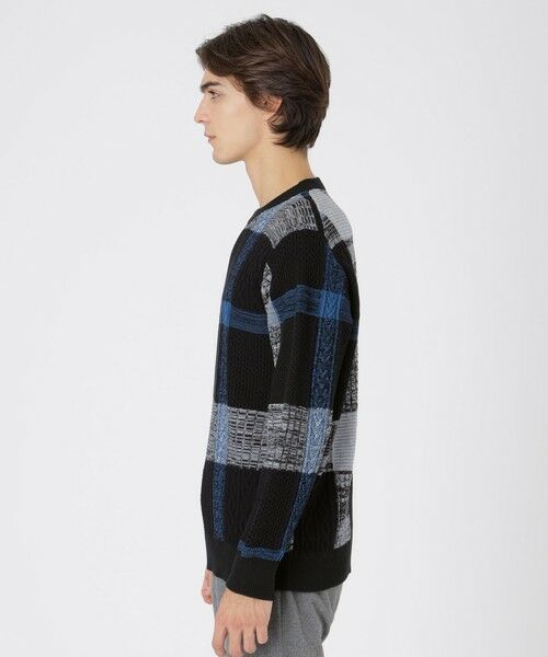 BLUE LABEL / BLACK LABEL CRESTBRIDGE / ブルーレーベル / ブラックレーベル・クレストブリッジ  ニット・セーター | テクスチャーミックスクレストブリッジチェックニット | 詳細2