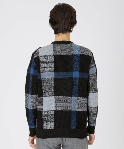 BLUE LABEL / BLACK LABEL CRESTBRIDGE / ブルーレーベル / ブラックレーベル・クレストブリッジ  ニット・セーター | テクスチャーミックスクレストブリッジチェックニット | 詳細3
