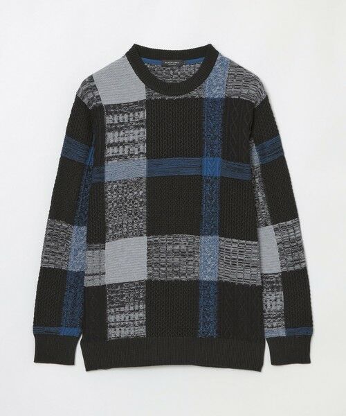 BLUE LABEL / BLACK LABEL CRESTBRIDGE / ブルーレーベル / ブラックレーベル・クレストブリッジ  ニット・セーター | テクスチャーミックスクレストブリッジチェックニット | 詳細4