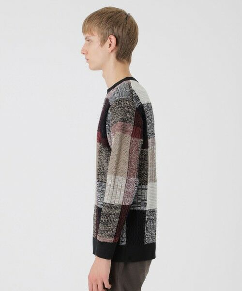 BLUE LABEL / BLACK LABEL CRESTBRIDGE / ブルーレーベル / ブラックレーベル・クレストブリッジ  ニット・セーター | テクスチャーミックスクレストブリッジチェックニット | 詳細6