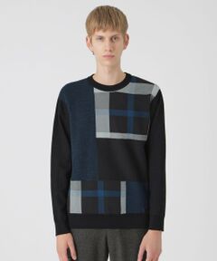 BLUE LABEL / BLACK LABEL CRESTBRIDGE / ブルーレーベル / ブラックレーベル・クレストブリッジ  ニット・セーター | パッチワーククレストブリッジチェックニット