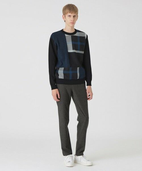 BLUE LABEL / BLACK LABEL CRESTBRIDGE / ブルーレーベル / ブラックレーベル・クレストブリッジ  ニット・セーター | パッチワーククレストブリッジチェックニット | 詳細1