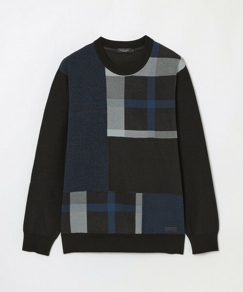 BLUE LABEL / BLACK LABEL CRESTBRIDGE / ブルーレーベル / ブラックレーベル・クレストブリッジ  ニット・セーター | パッチワーククレストブリッジチェックニット | 詳細5