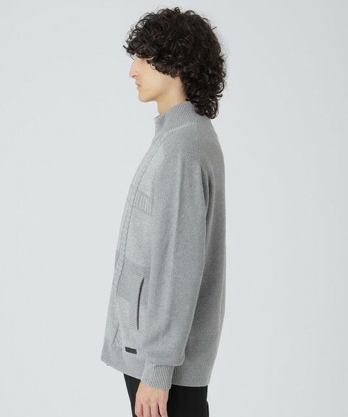 BLUE LABEL / BLACK LABEL CRESTBRIDGE / ブルーレーベル / ブラックレーベル・クレストブリッジ  ニット・セーター | プレーティングカラーシャドーチェックドライバーズニット | 詳細7