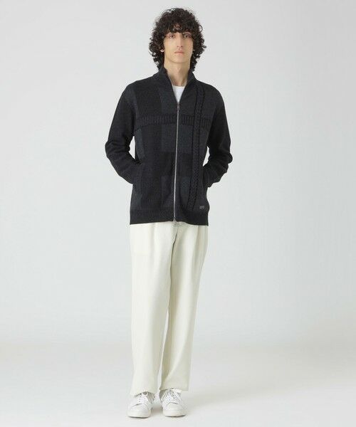BLUE LABEL / BLACK LABEL CRESTBRIDGE / ブルーレーベル / ブラックレーベル・クレストブリッジ  ニット・セーター | プレーティングカラーシャドーチェックドライバーズニット | 詳細12