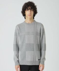 BLUE LABEL / BLACK LABEL CRESTBRIDGE / ブルーレーベル / ブラックレーベル・クレストブリッジ  ニット・セーター | プレーティングカラーシャドーチェックニット