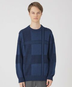 ✨未使用級✨バーバリーブルーレーベル リブニット ハイネック 肩チェック ウール 手洗い可能】キャッシュウール ハイネックニットプルオーバー