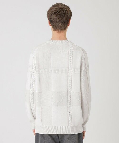 BLUE LABEL / BLACK LABEL CRESTBRIDGE / ブルーレーベル / ブラックレーベル・クレストブリッジ  ニット・セーター | プレーティングカラーシャドーチェックニット | 詳細3