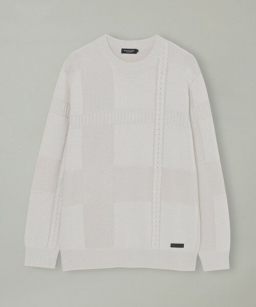 BLUE LABEL / BLACK LABEL CRESTBRIDGE / ブルーレーベル / ブラックレーベル・クレストブリッジ  ニット・セーター | プレーティングカラーシャドーチェックニット | 詳細5