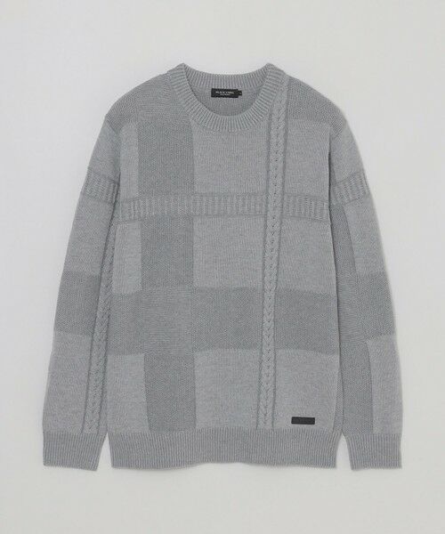 BLUE LABEL / BLACK LABEL CRESTBRIDGE / ブルーレーベル / ブラックレーベル・クレストブリッジ  ニット・セーター | プレーティングカラーシャドーチェックニット | 詳細10