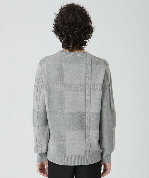 BLUE LABEL / BLACK LABEL CRESTBRIDGE / ブルーレーベル / ブラックレーベル・クレストブリッジ  ニット・セーター | プレーティングカラーシャドーチェックニット | 詳細8