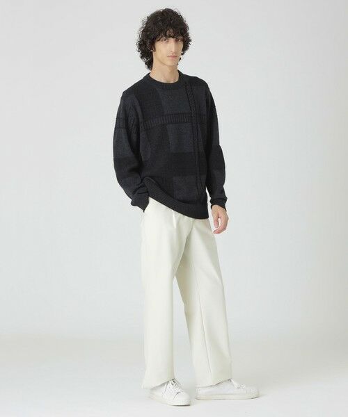 BLUE LABEL / BLACK LABEL CRESTBRIDGE / ブルーレーベル / ブラックレーベル・クレストブリッジ  ニット・セーター | プレーティングカラーシャドーチェックニット | 詳細11