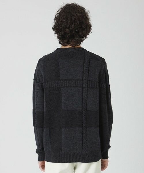 BLUE LABEL / BLACK LABEL CRESTBRIDGE / ブルーレーベル / ブラックレーベル・クレストブリッジ  ニット・セーター | プレーティングカラーシャドーチェックニット | 詳細13