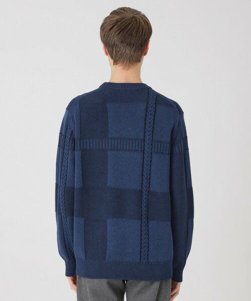 BLUE LABEL / BLACK LABEL CRESTBRIDGE / ブルーレーベル / ブラックレーベル・クレストブリッジ  ニット・セーター | プレーティングカラーシャドーチェックニット | 詳細18